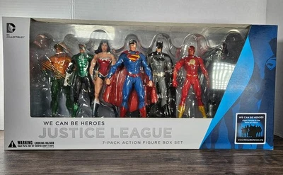 ЛИГА СПРАВЕДЛИВОСТИ, МЫ МОЖЕМ БЫТЬ ГЕРОЯМИ, набор из 7 экшн-фигурок DC Collectibles, ЗАПЕЧАТАННЫЙ - Изображение 1 из 4