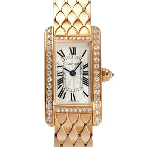 Cartier tank American mini WB710012 Silver Dial Watch - Picture 1 of 5
