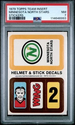 1979 TOPPS TEAM INSERT STICKERS MINNESOTA NORTH STARS PSA 7 - Image 1 of 2