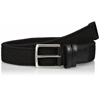 Dockers Men's 1.37 in (35MM) Wide Stretch Fabric Braided Black Belt Size L/XL - Image 1 of 4