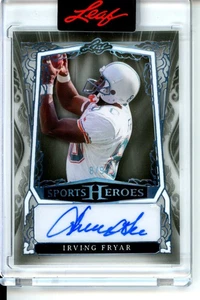 Irving Fryar Leaf Sports Heroes automático 8/9 en tarjeta autógrafo Dolphins SP - Imagen 1 de 1