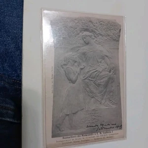 AOSTA MON.UMBERTO I CONGRESSO CAI AUTOGRAFATA SCULTORE ERNESTO RUBINO VIAGGIATA - Foto 1 di 1