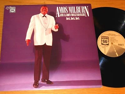 GREAT IMPORT BLUES LP - AMOS MILBURN - ROUTE 66 KIX-21 - "ROCK, ROCK, ROCK"  - Image 1 of 3