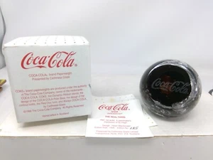 **RARE** Caithness Glass 1998 Coca Cola The Real Thing Paperweight #135 of 1000 - Picture 1 of 11