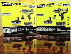 RYOBI ONE+ HP 4-Mode 1/2" High Torque Impact Wrench 1170 Ft. lbs. PBLIW01K2 Kit - Picture 1 of 4