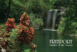 Garden of the Groves Freeport Bahamas Lucaya Grand Bahama, Wasserfall -- Postkarte - Bild 1 von 2