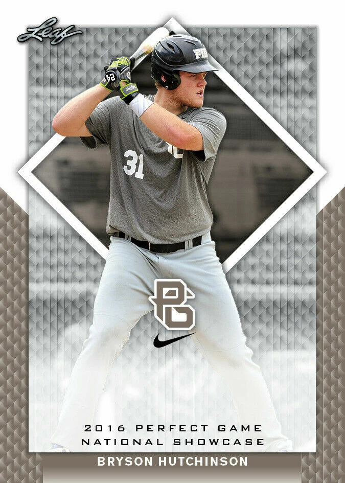 BRYSON HUTCHINSON 2016 LEAF "PERFECT GAME" SHOWCASE AMERICAN ROOKIE CARD #301! - Image 1 of 1