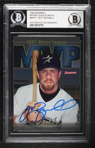 1998 Bowman Minor League MVPs Jeff Bagwell #MVP1 BAS Certified BGS Encased HOF