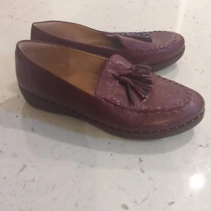 FITFLOP Petrina Patent Loafers - Red - US Size 11 - Picture 1 of 10