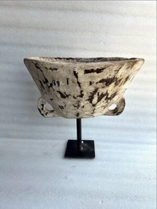 Old Wooden Bell Shape Planter Pot Vintage Reclaimed Wooden Vase White Wood Vase - Picture 1 of 4