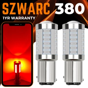 380 P21/5W 1157 Led Brake Tail Stop BAY15D Bright Xenon Red Car Light Bulbs 12v - Picture 1 of 14