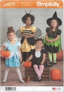 Simplicity Sewing Pattern 8976 Toddlers Costumes Bee Witch Cat Princess New - Picture 1 of 13