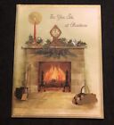 Vintage Holiday Christmas Greeting Card Paper Collectible For Sister Fireplace