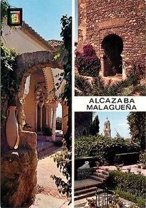 España Alcazaba Malaguena Patio Mazmorra Templete Puerta Columnas Postal - Imagen 1 de 2