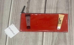 Smashbox Cosmetic Makeup Pouch w/ Photo Finish & Vitamin Glow Primer Samples - Foto 1 di 6