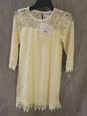 Rare Editions Girls Dress size 14 Boho Cream New Lace Sleeves Victorian Ivory - Image 1 of 3