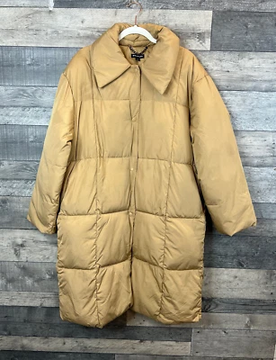 Abrigo acolchado Whistles Wren para mujer talla mediana beige camel largo cálido Foto 1 de 4