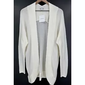 Croft & Barrow Strickjacke vorne offen Damen Large weiß leicht neu mit Etikett - Bild 1 von 9