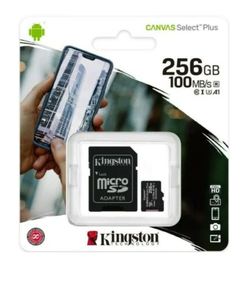 Micro SD Card Memory SDHC SDXC Kingston TF Class 10 32GB 64GB 128GB 256GB 512GB - Image 1 of 4