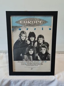Europe Carrie 1987 FRAMED ADVERT MUSIC POSTER A4 8X12" - Bild 1 von 2