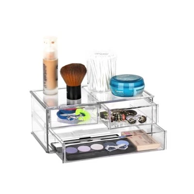 JOLIE MAX Schmink Organizer mit Schubladen. Acryl Kosmetik Organizer. Schlanke Aufbewahrungsbox.