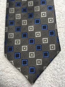 MARX BOYS TIE GRAY BLUE WHITE BLACK 3 X 51 - Picture 1 of 4