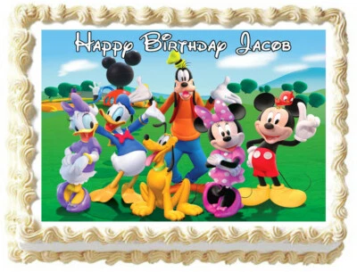 MICKEY MOUSE Comestible Pastel Topper Fiesta Imagen Fiesta Foto 1 de 2