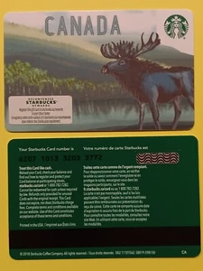 STARBUCKS CANADA CARD 2018" 🇨🇦 CANADIAN MOOSE 🫎 " RECYCLED ♻️ PAPER~NEW~VHTF - Picture 1 of 1