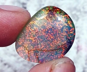 Natürlicher Doublet Sterling Monarch Feueropal 12,10 ct zertifiziert loser Edelstein - Bild 1 von 9