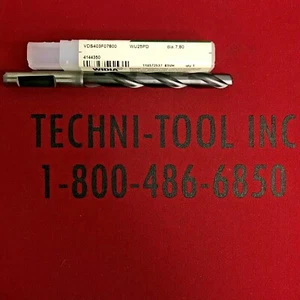 VDS403F07800 7,8 mm TiAlN refrigerante a través de 8xD silbato muesca vástago taladro HP 4144350 - Imagen 1 de 1