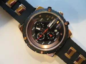 Daniel Steiger Men's Black 44 mm Chronograph Watch - Picture 1 of 10