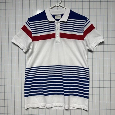 Bench в полоску рубашка-поло - средний (маленький) - белый синий красный - хлопковая смесь - Изображение 1 из 4