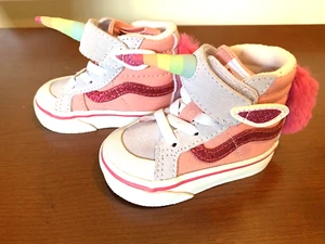 Vans Sk8-Hi Einhorn Schuhe Neuauflage rosa Regenbogen Mädchen Kleinkind Turnschuhe Größe 2 - Bild 1 von 14