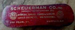 Scheuerman Co Auto Supplies Buffalo NY / Saddlery 1913 Advertising Clothes Brush - Bild 1 von 3