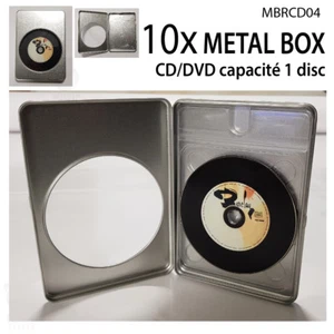 10x Boitiers métallique format DVD avec fenêtre pour 1CD/DVD - GRIS MÉTAL - NEUF - Picture 1 of 7