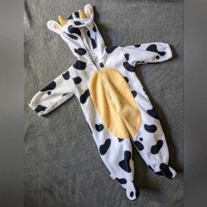 Unisex Boy Girl Plush Fleece Cow Farm Dress Up Halloween Costume 3-6M - Picture 1 of 10
