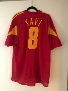 Spain Espana 2004/2005 Home Soccer Jersey Shirt XL - #8 Xavi Adidas - Picture 1 of 5