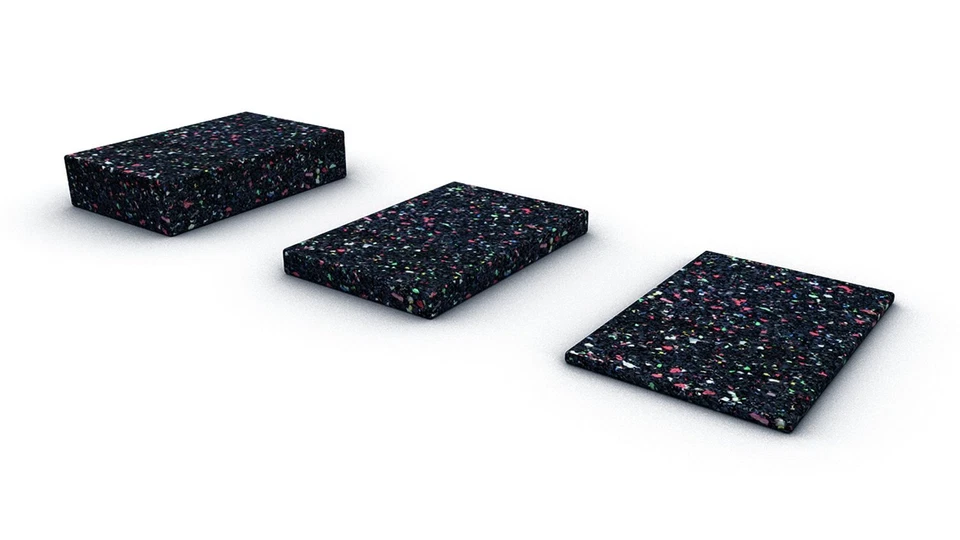 GARTENWELT RIEGELSBERGER 24 pz. K&R Terracon Isopad base in granuli di gomma 8 x 60 x 90 mm MADE IN GERMANY