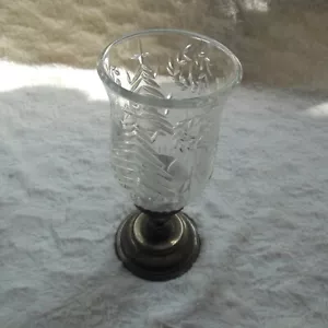 Kerzenhalter versilbert und Glas 11 Zoll - Bild 1 von 4