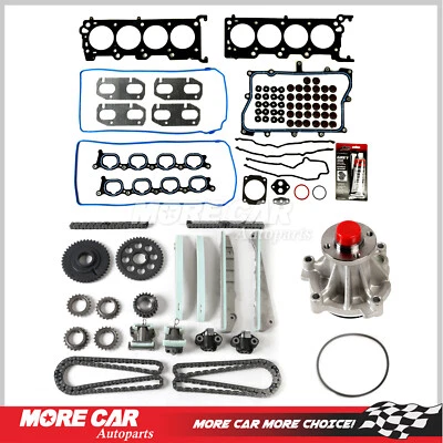 Head Gasket Set Timing Chain Kit Water Pump Fit for 2005 Lincoln Aviator 4.6L V8 Foto 1 de 4