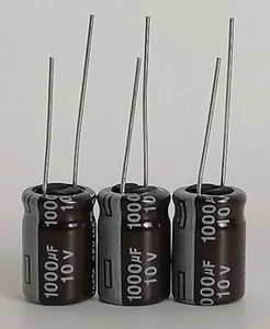 3 x Elko / Kondensator / Radial / 1000 uf / 10 V / 105°C / d10x15mm - Bild 1 von 9