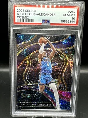 2023-24 Panini Select Courtside Cosmic SP Shai Gilgeous-Alexander PSA 10 Thunder Foto 1 de 2