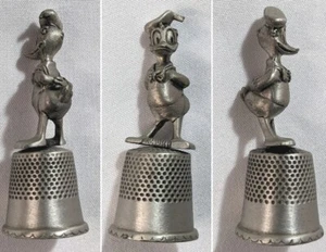 DISNEY TREASURES DONALD DUCK Collectible 2" PEWTER THIMBLE VINTAGE - Picture 1 of 1