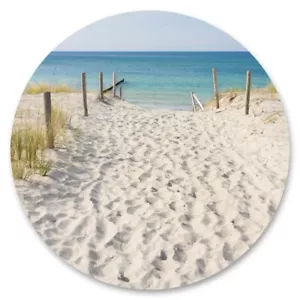 Sticker rund PFAD Sand Meer Strand Himmel Landschaft 3D Wandtattoo Aufkleber - Bild 1 von 7