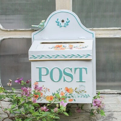 Buzón de boda blanco buzón de correo caja de tarjetas decoración de boda Foto 1 de 4