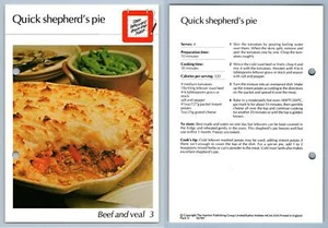 Quick Shepherd's Pie #3 Beef & Veal Hamlyn All-Colour Cookery Card - Picture 1 of 1