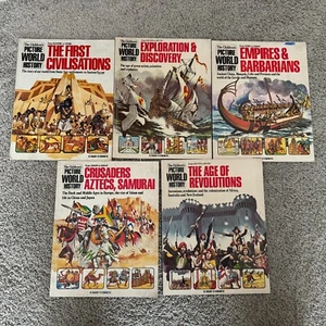 5x THE CHILDREN'S Picture WORLD HISTORY RIGBY USBORNE Vintage History - Picture 1 of 6