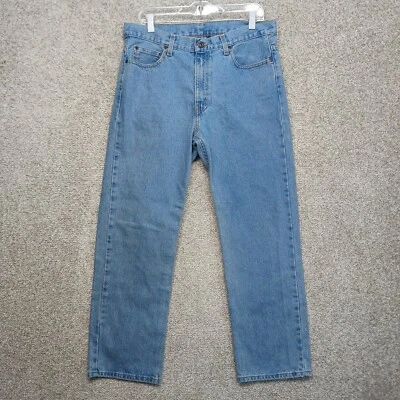 Jeans Glory Desteñidos Para Hombres 33X30 Azul Algodón Denim Lavado Ligero Pierna Recta Trabajo Foto 1 de 4