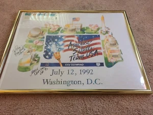 Amerca Salutes Americas Team Poster - 1992 signiert Nancy Kerrigan! - Bild 1 von 6