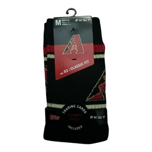 PKWY Kids Black Polyester Trading Cards MLB Arizona Diamondbacks Sock Set Sz M - Picture 1 of 2